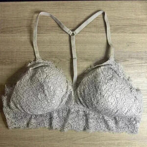 Aerie padded soft lace bralette size L NWT